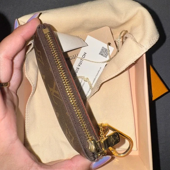 Louis Vuitton Brown Monogram Key Pouch - Picture 3 of 6